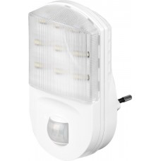 Naktinė LED lempa su judesio jutikliu 220V 1.1W 6500K Goobay